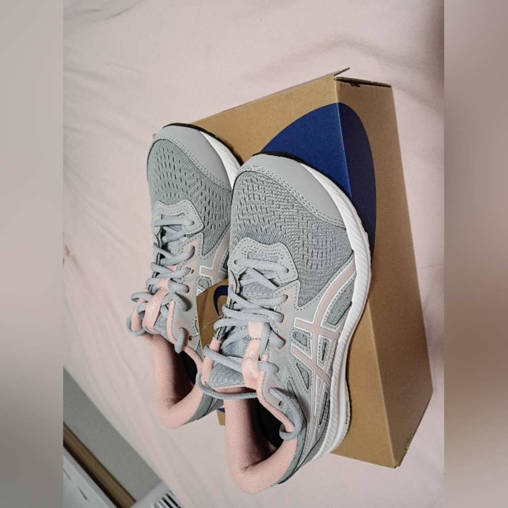 ASICS Women's Athletic Shoes in Gray and Pink